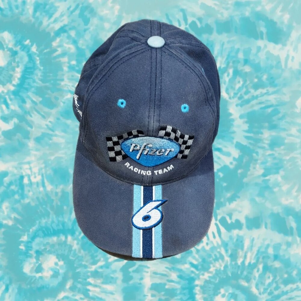 Nascar Mark Martin Pfizer Racing Team Adult OSFA Snapback Hat Cap Vintage